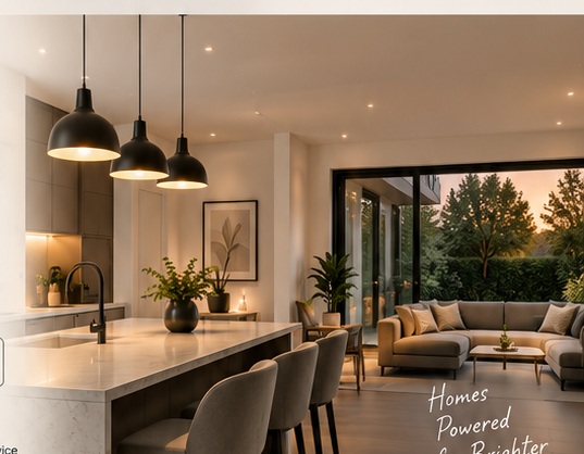 Warm modern home interior